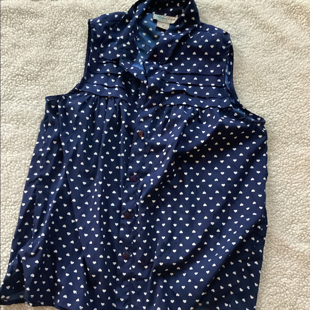 Girls polka sleeveless top